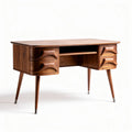 Houten bureau met lades en open opbergruimte 120 x 60 x 75cm