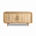 houten tv-kast met twee deuren afmetingen 80 x 40 x 45 cm naturel eiken