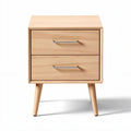 Houten nachtkast met lades in natuurlijk beukenhout 45 x 40 x 50 cm